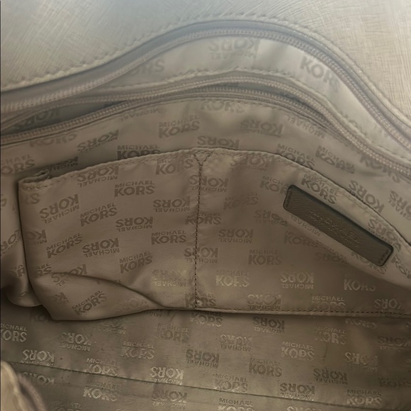 Michael Kors Brown Tote with Structured Design and Silver Accents - Picture 5 of 6